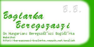 boglarka beregszaszi business card